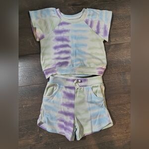 Garanimals Purple Green Blue Matching Set Girls Outfit 6
